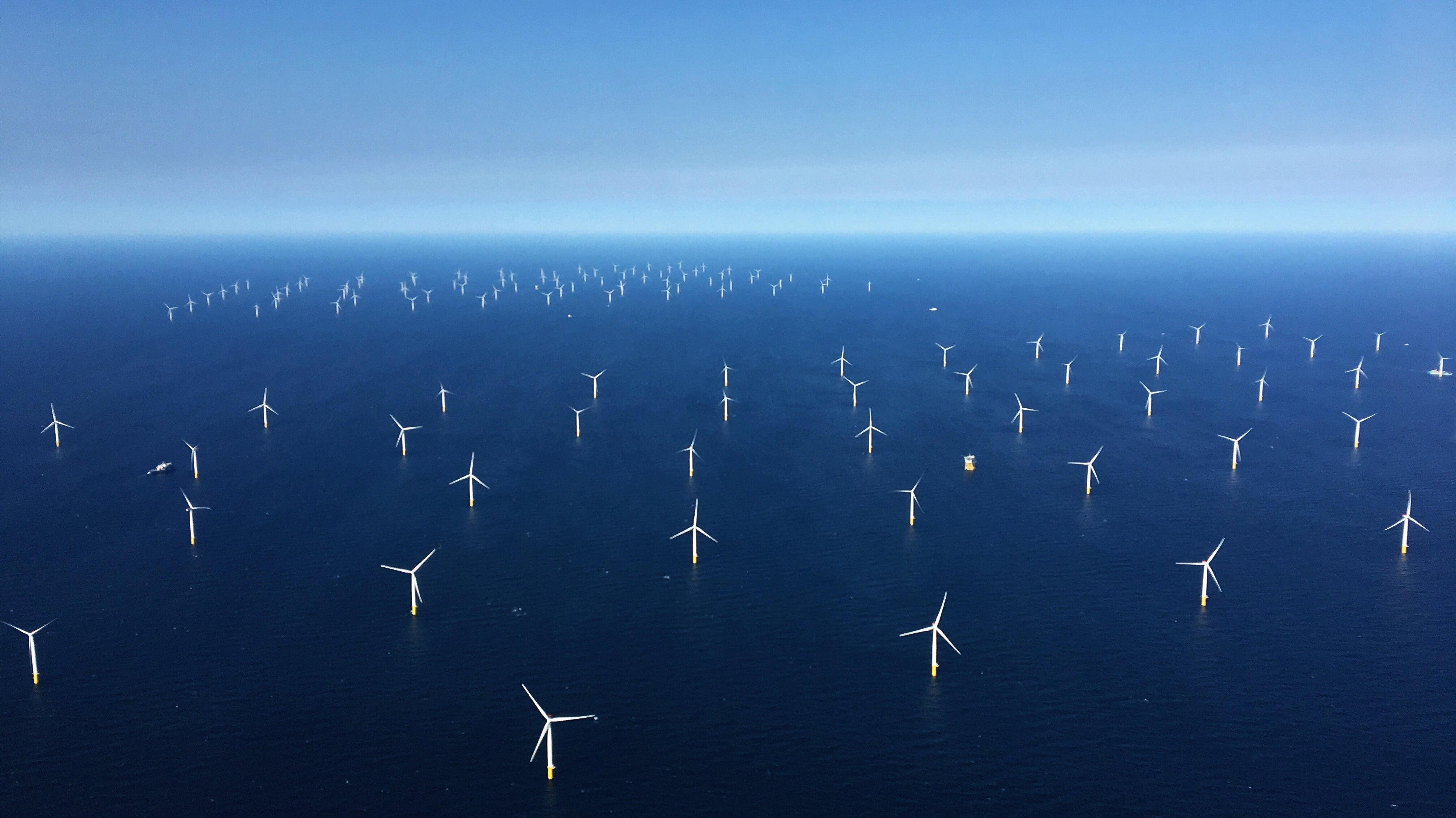 Wind turbines in the sea  