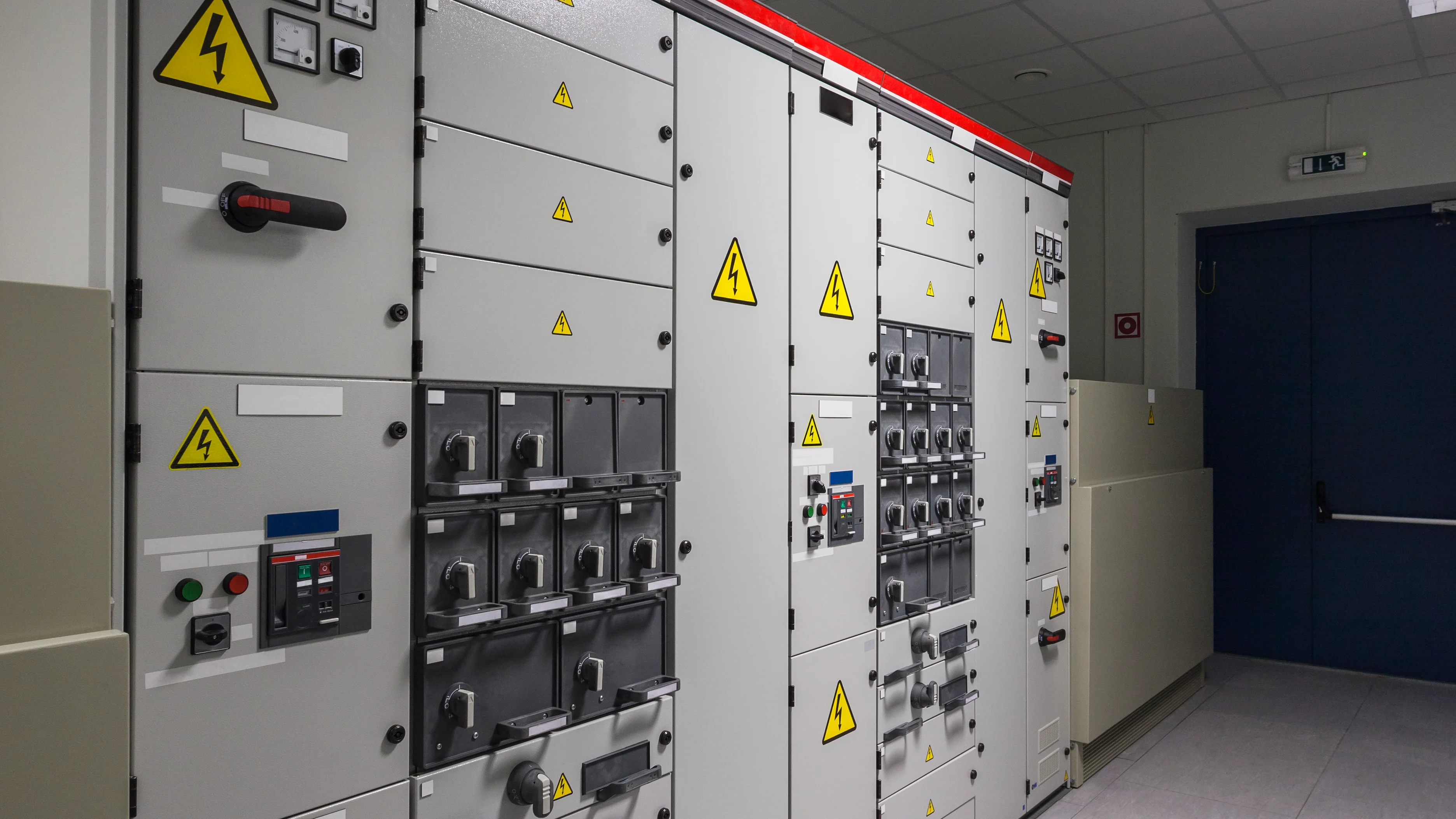 Industrial electrical switch panel in power station
