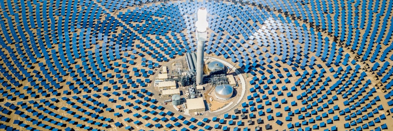 A solar thermal power plant station