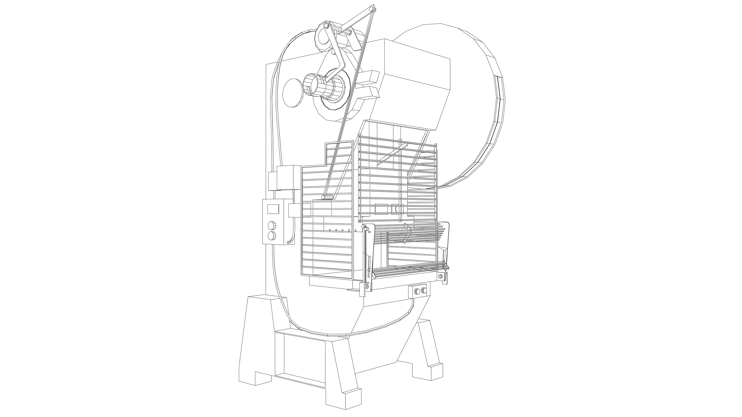 Vector Image: Power Press (Electric - Interlocking Guard)