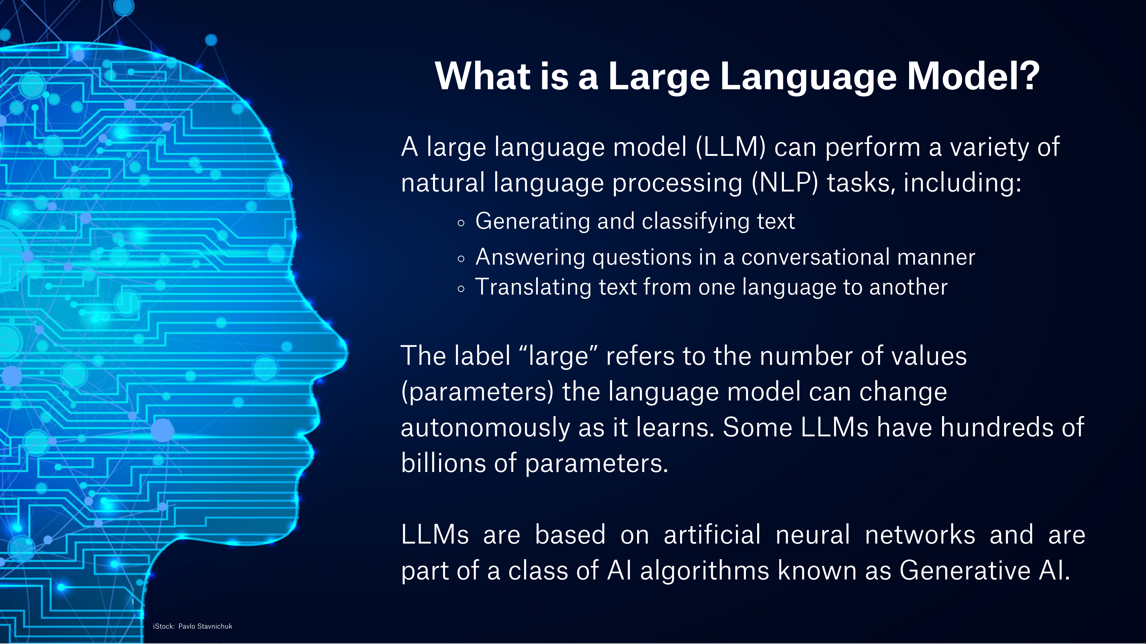Graphic image explaining what a Large Language Model is