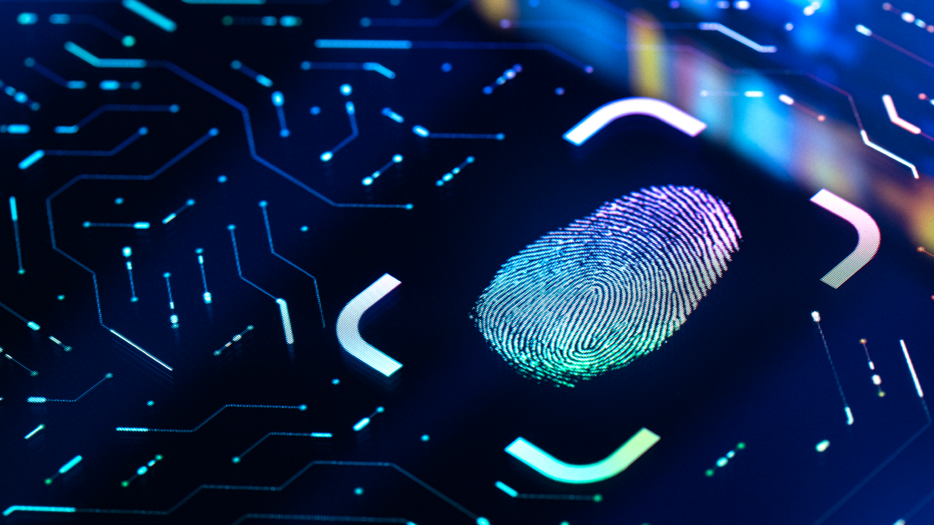 Fingerprint biometric authentication button