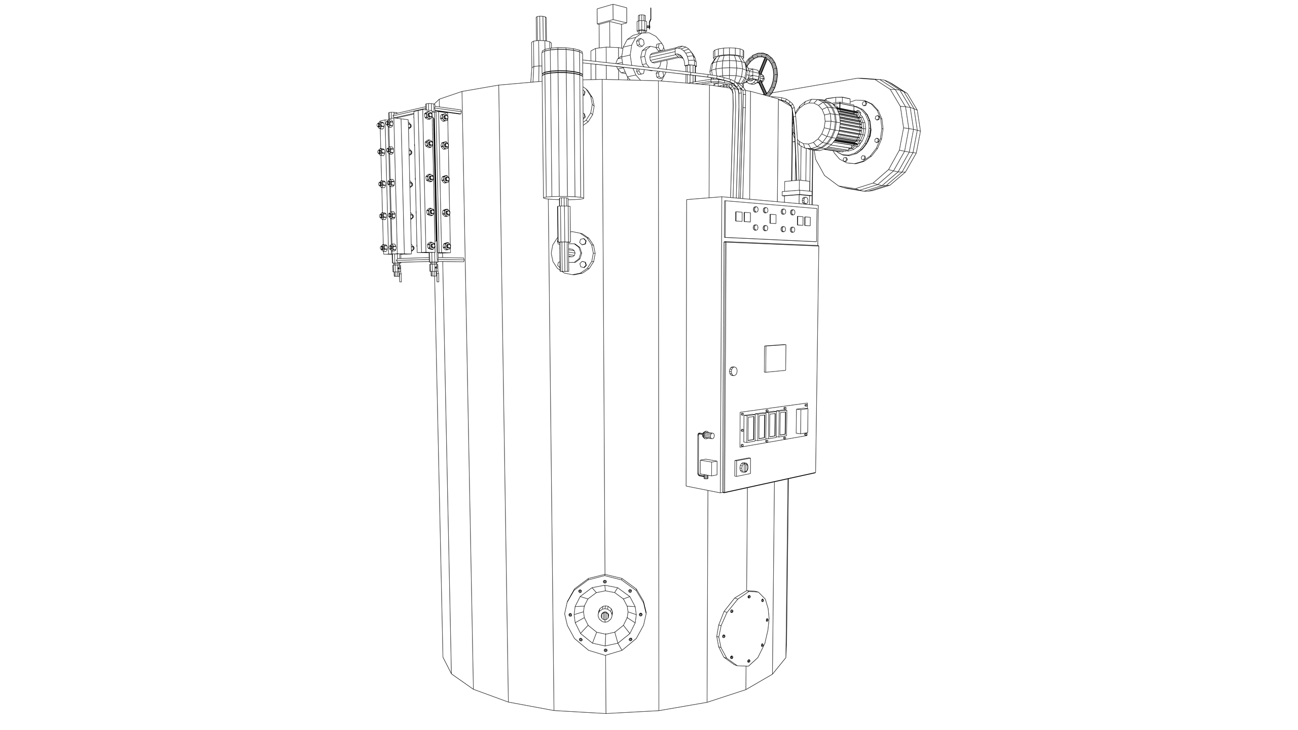 Vector Image: Vertical Steam Boiler