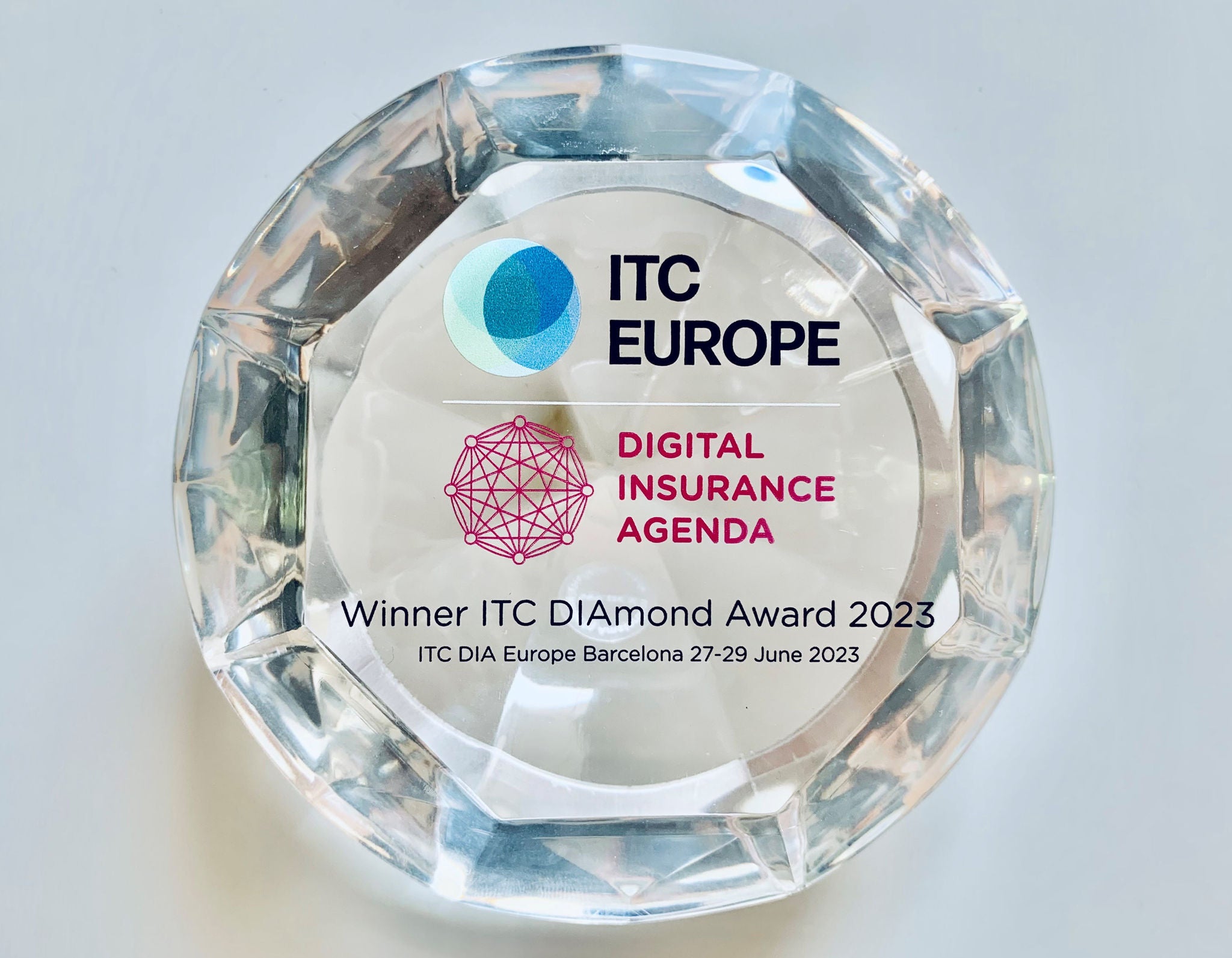 Winner DIAmond Award ITC DIA Europe 2023