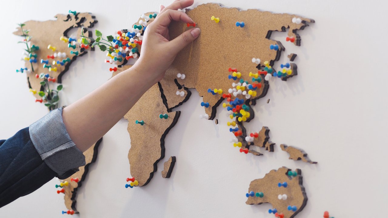 Location risk data from points around the globe