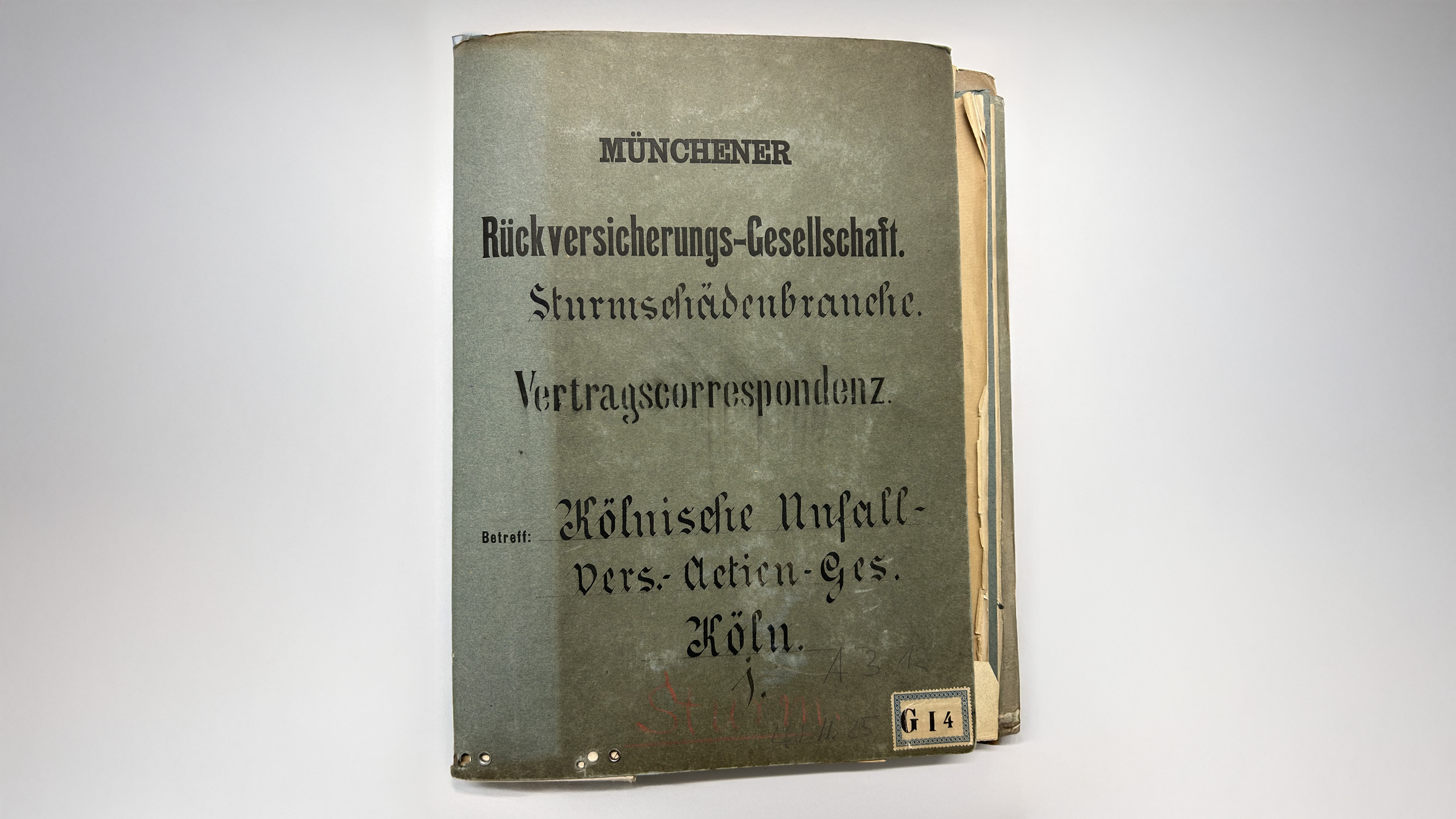 Vertragskorrespondenz Munich Re Kölnische Unfallversicherung