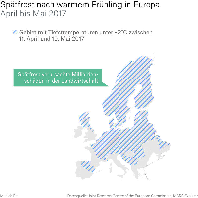 Spring frost losses and climate change