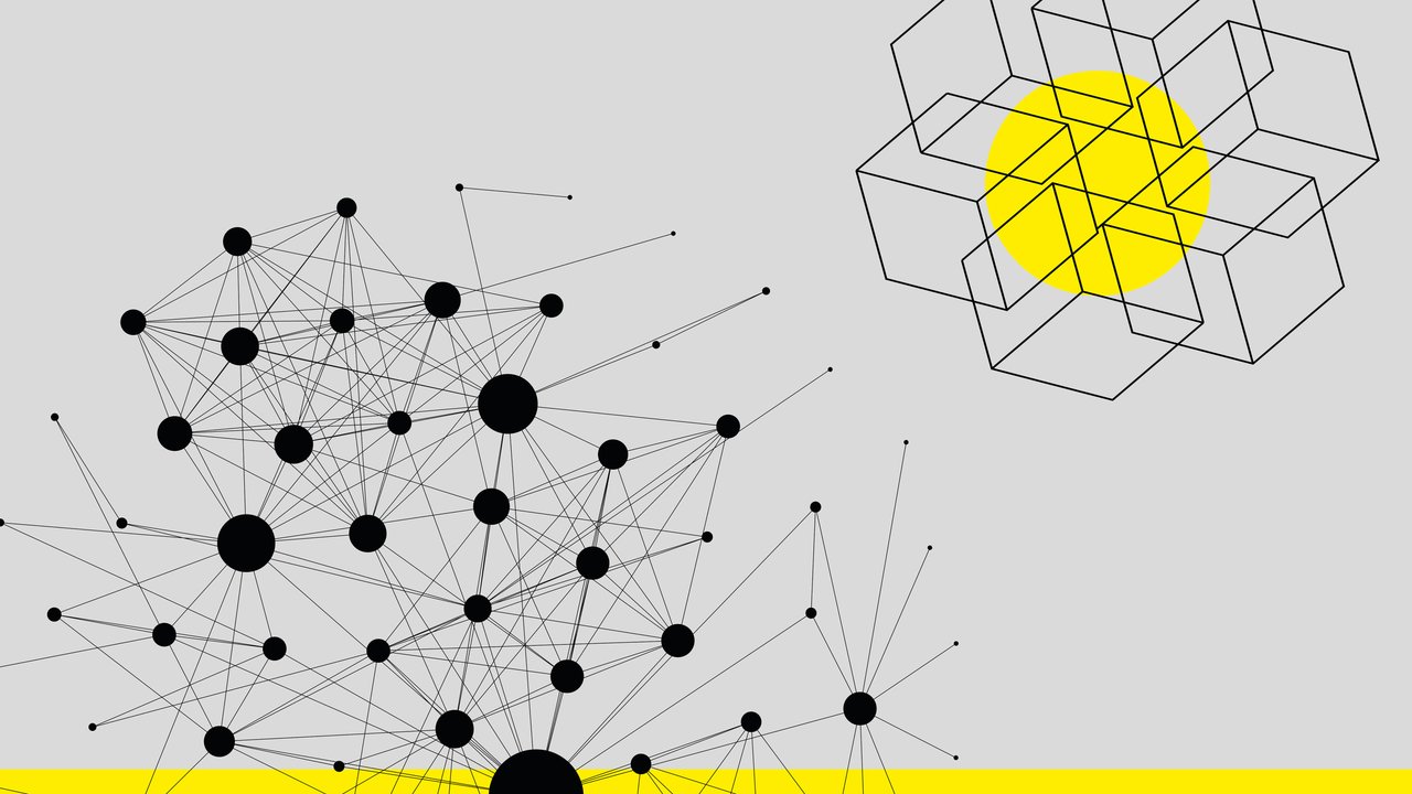 Abstract forms mirroring innovation