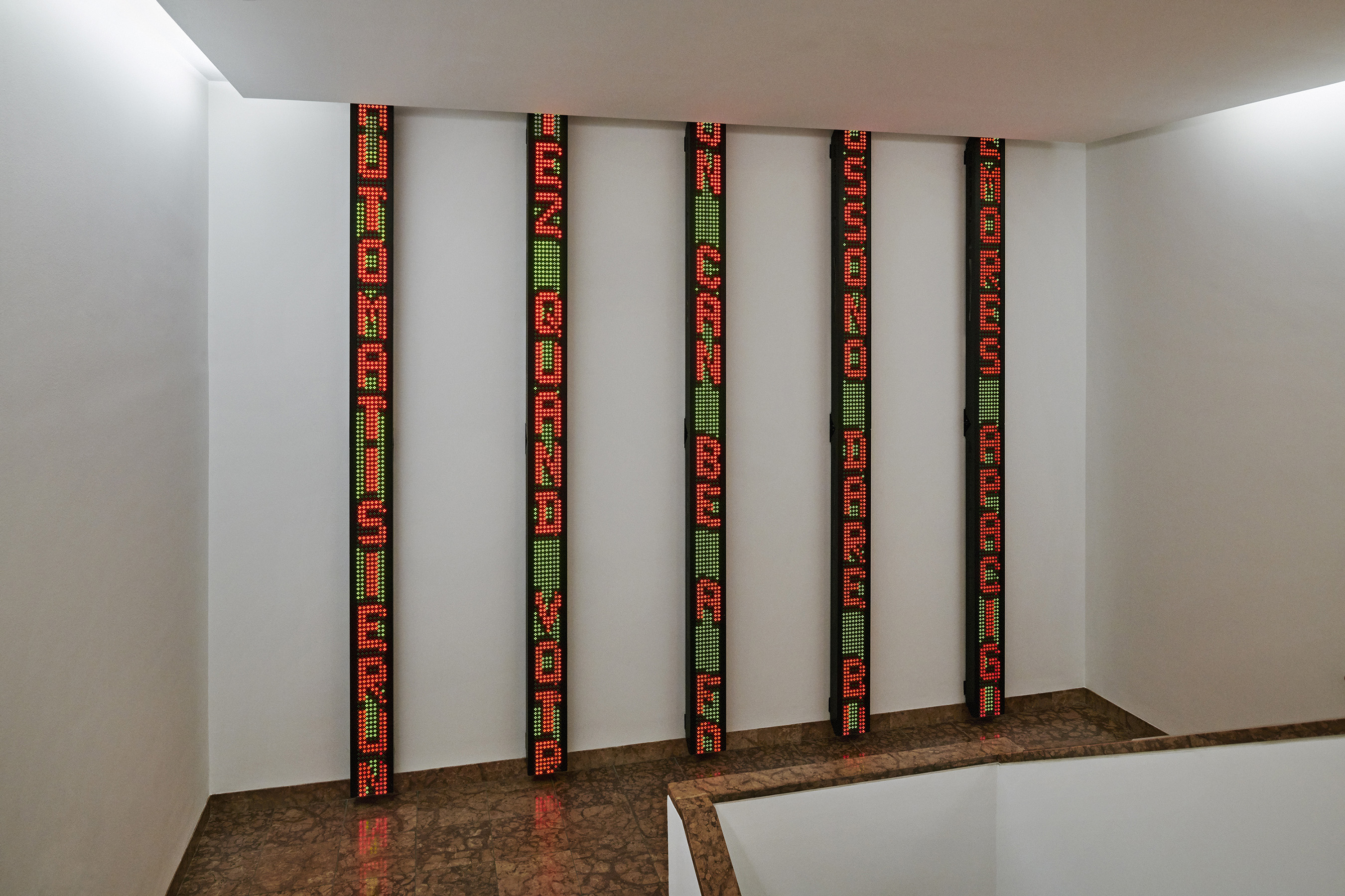 Jenny Holzer, Truisms, 1997 - installation at Munich Re