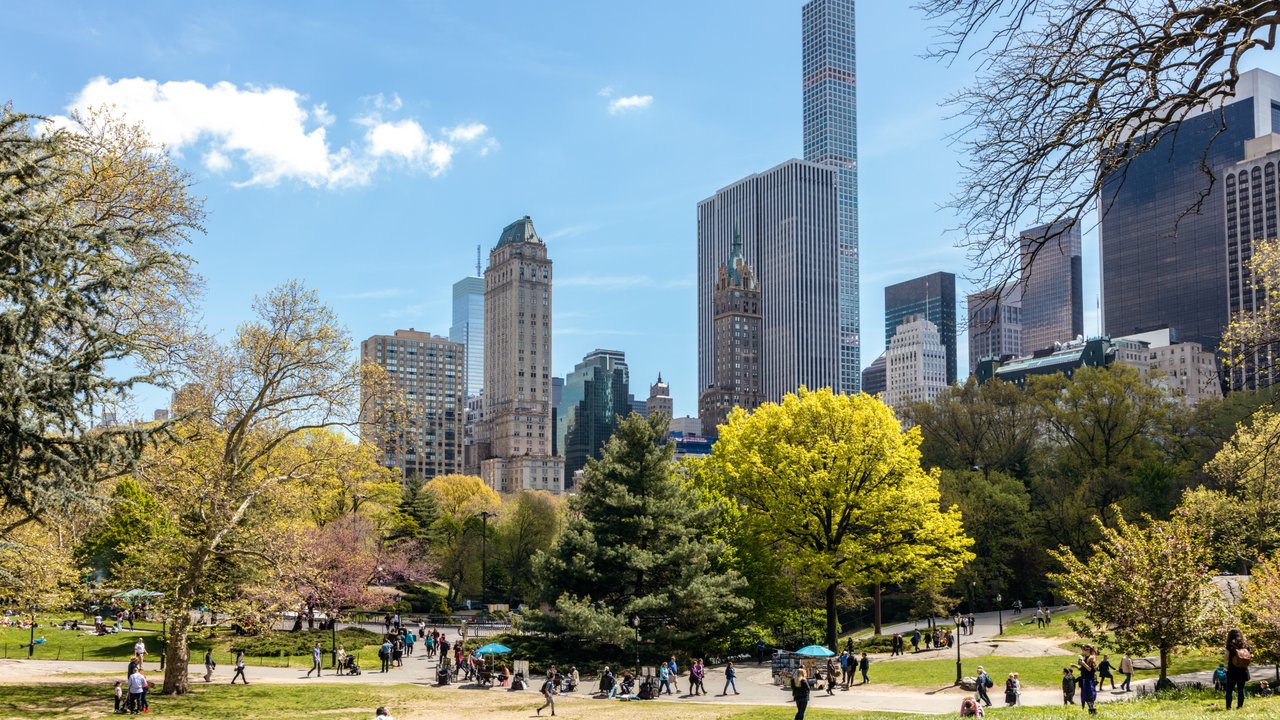 Central Park in springtime, New York city, USA
