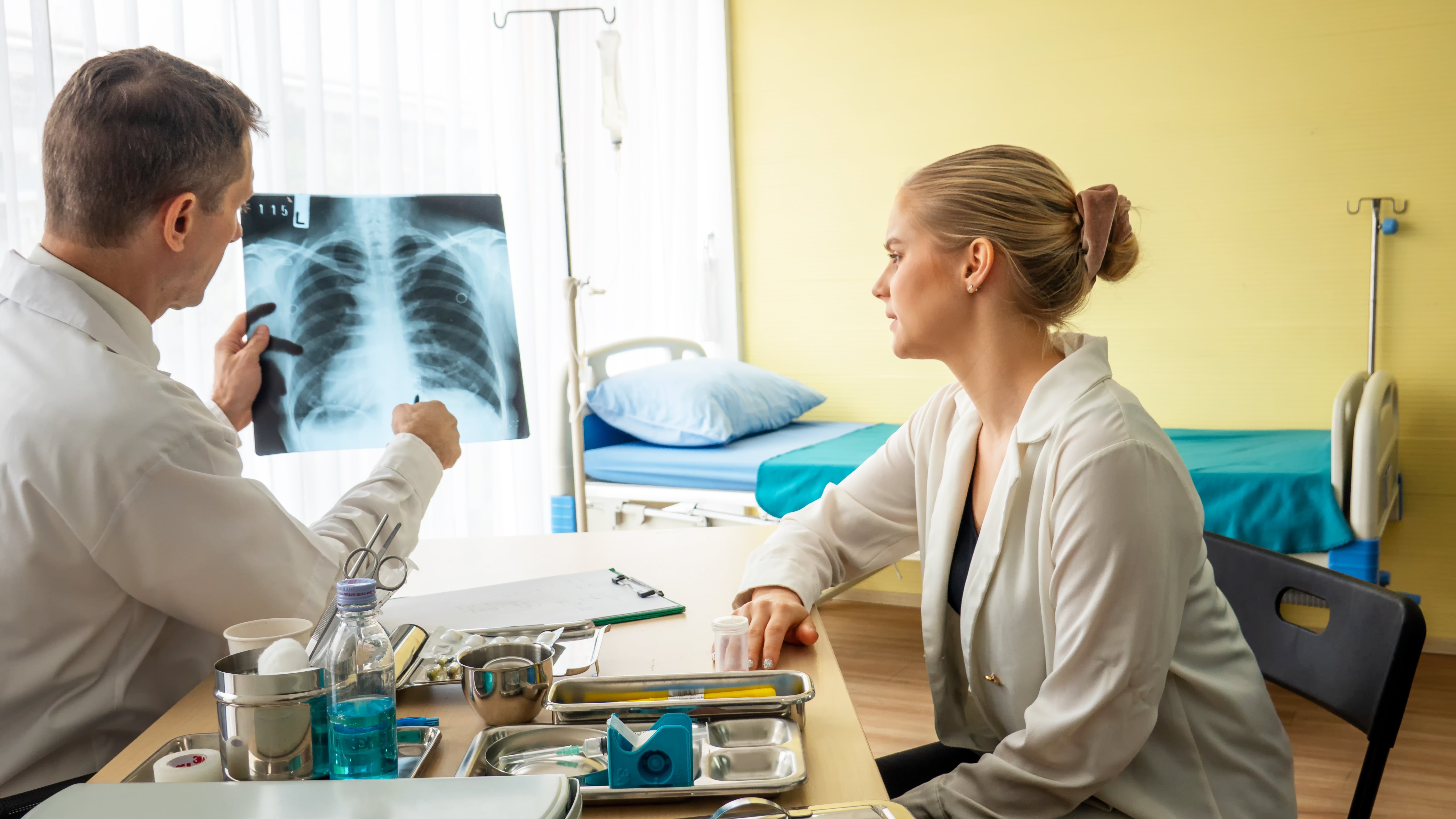 Doctor and patient in hospital