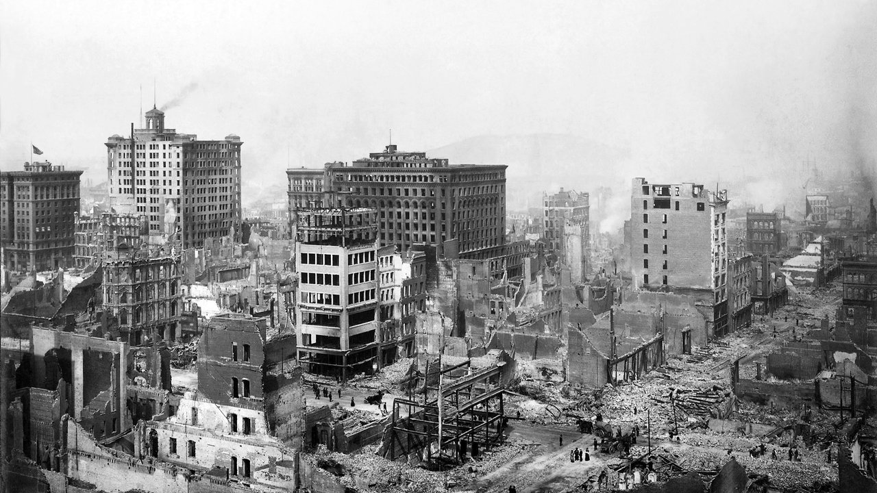 Destruction in the financial district after the San Francisco earthquake of 1906