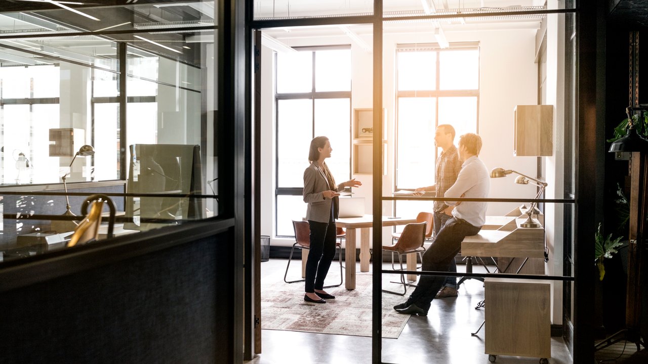 Businesswoman explaining strategy to colleagues