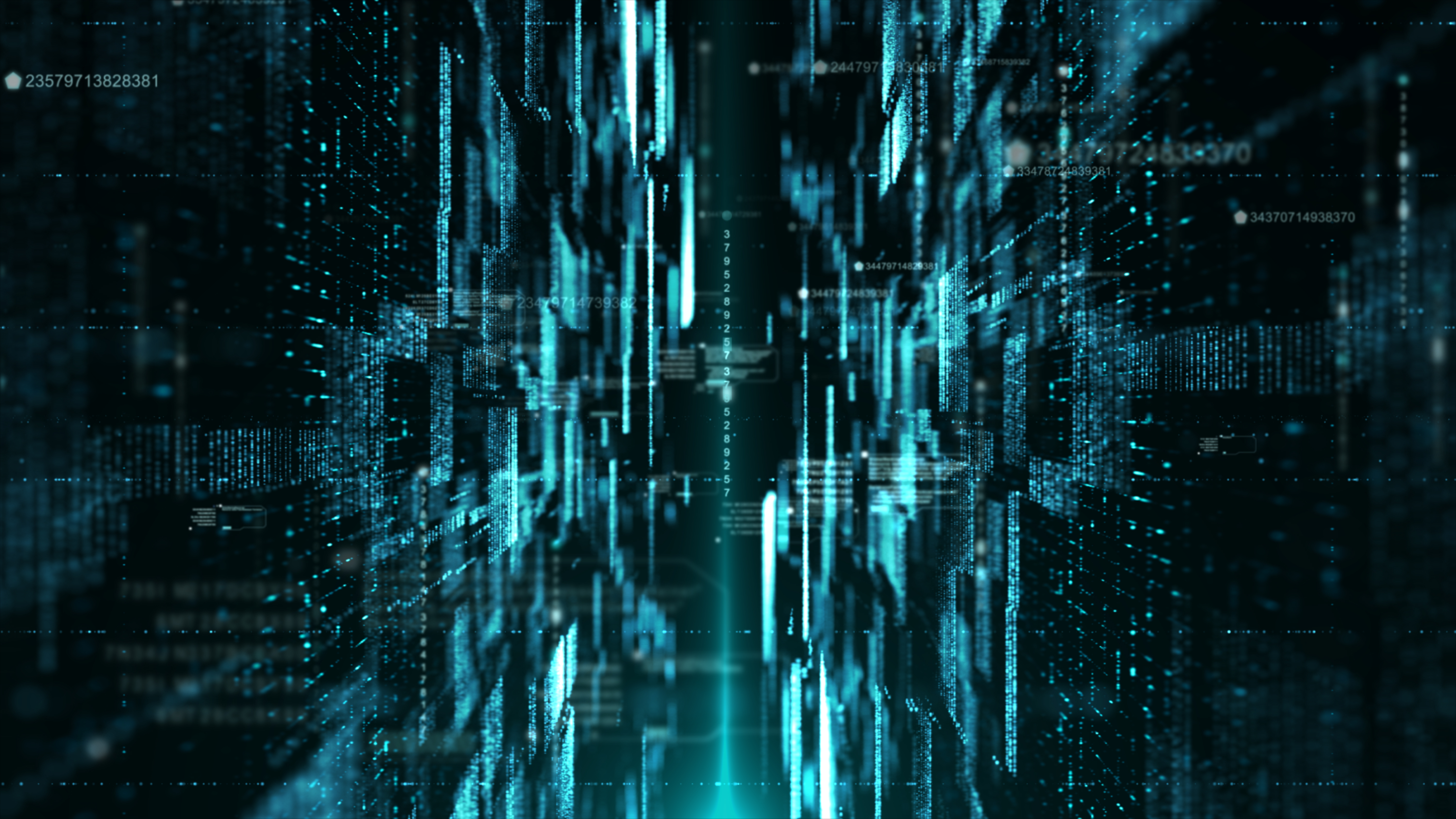 Happy Anniversary: Two Years GDPR Full Frame Shot Of Illuminated Cyberspace Data