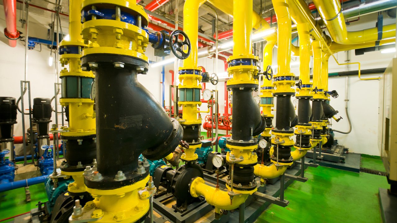 industrial interior and pipes