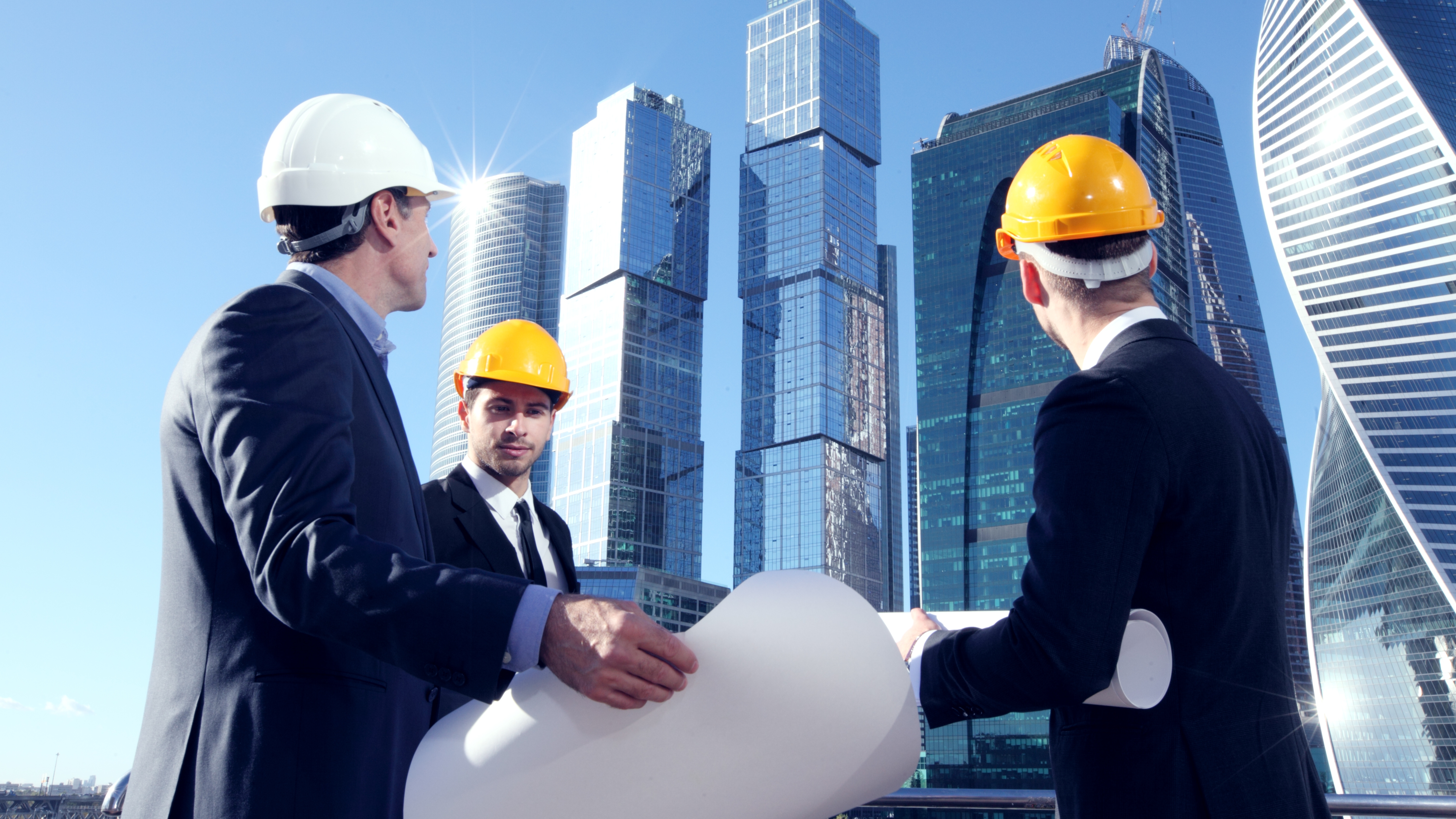 building owners at construction site