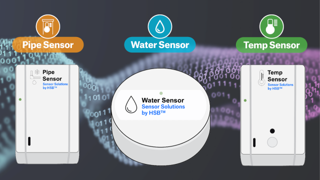 Water, pipe, and temperature HSB sensors