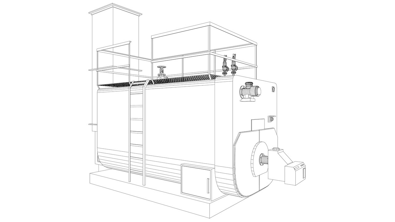 Pressurised hot water boiler (high temp)
