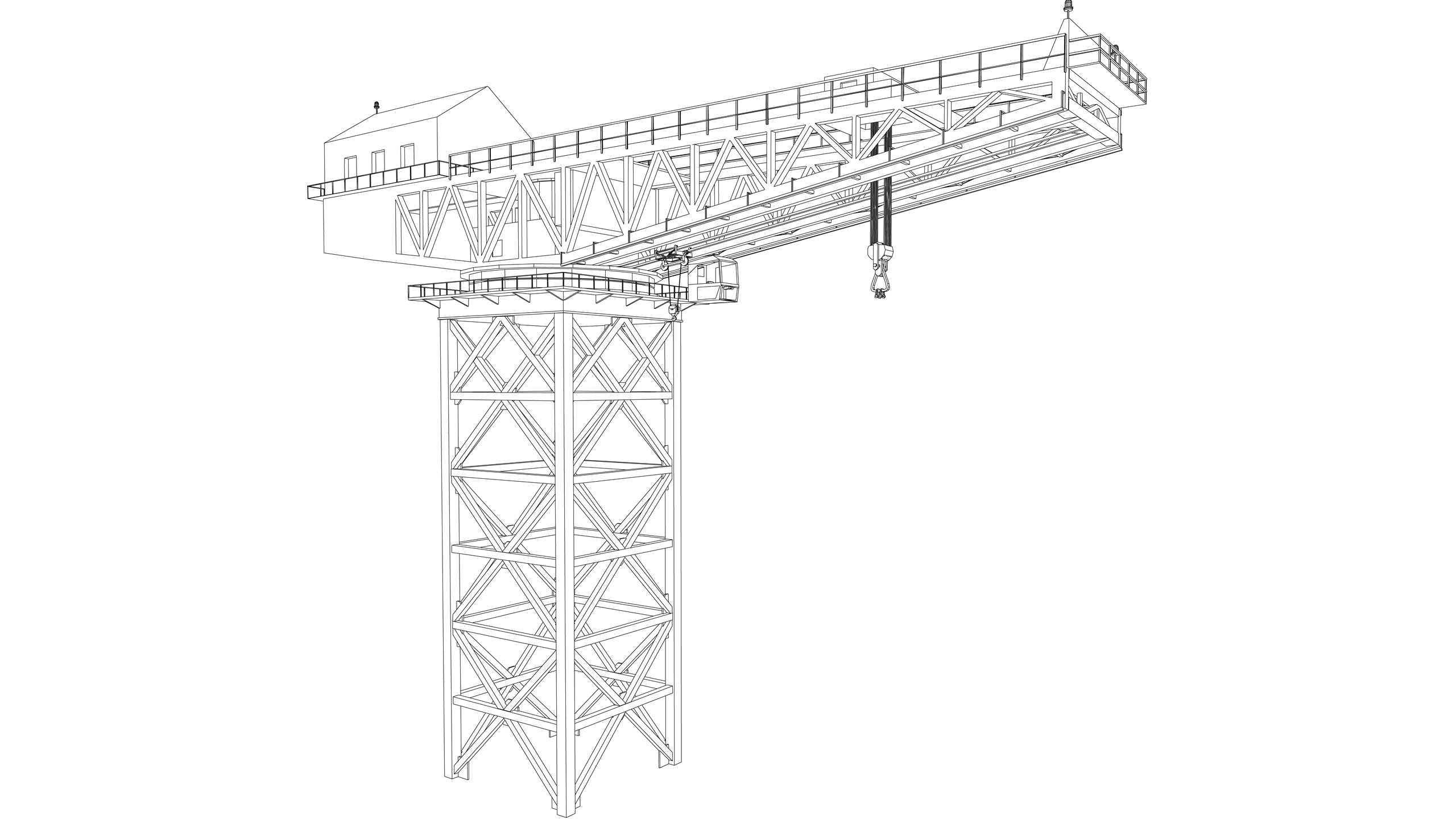 Vector Image: Cantilever Crane
