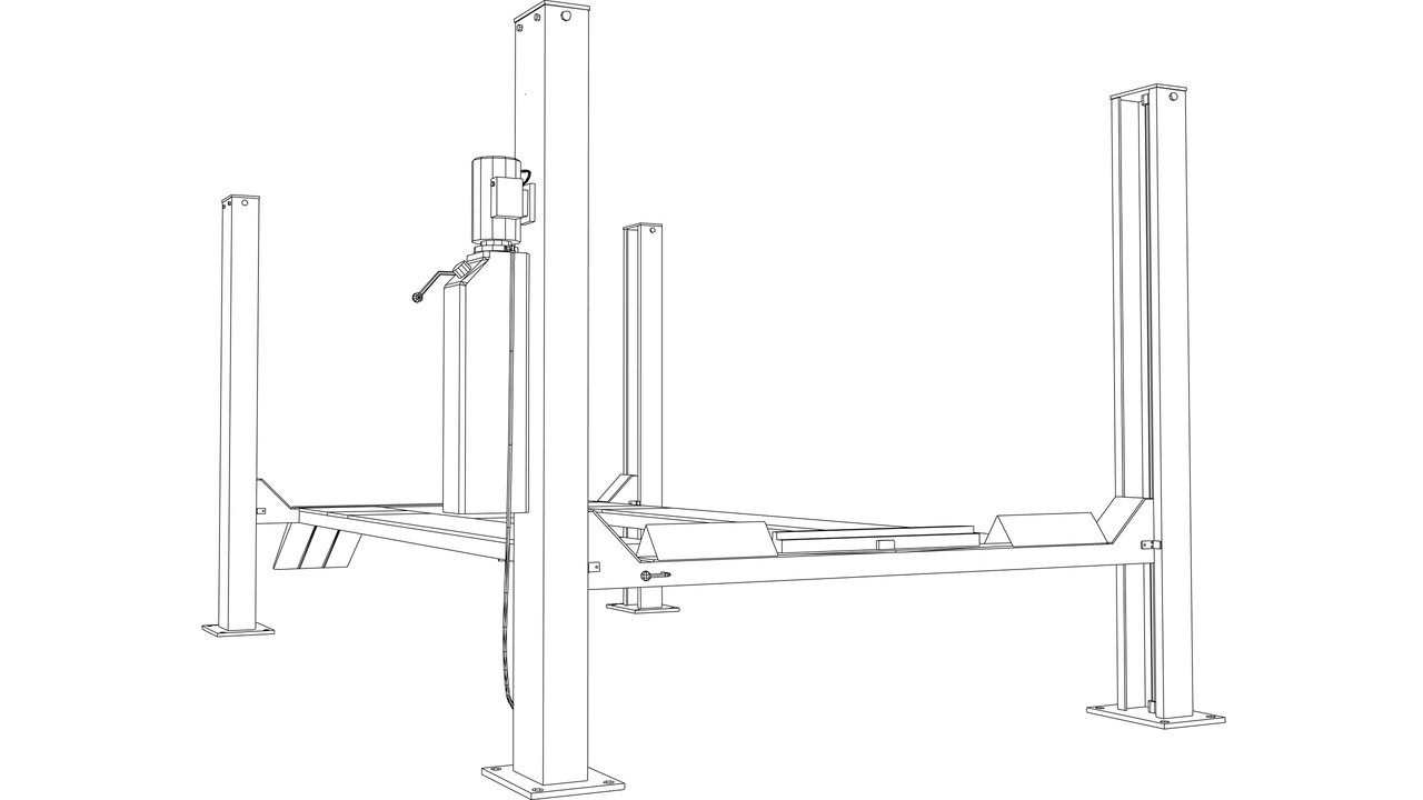 Motor vehicle lifting table: Four post