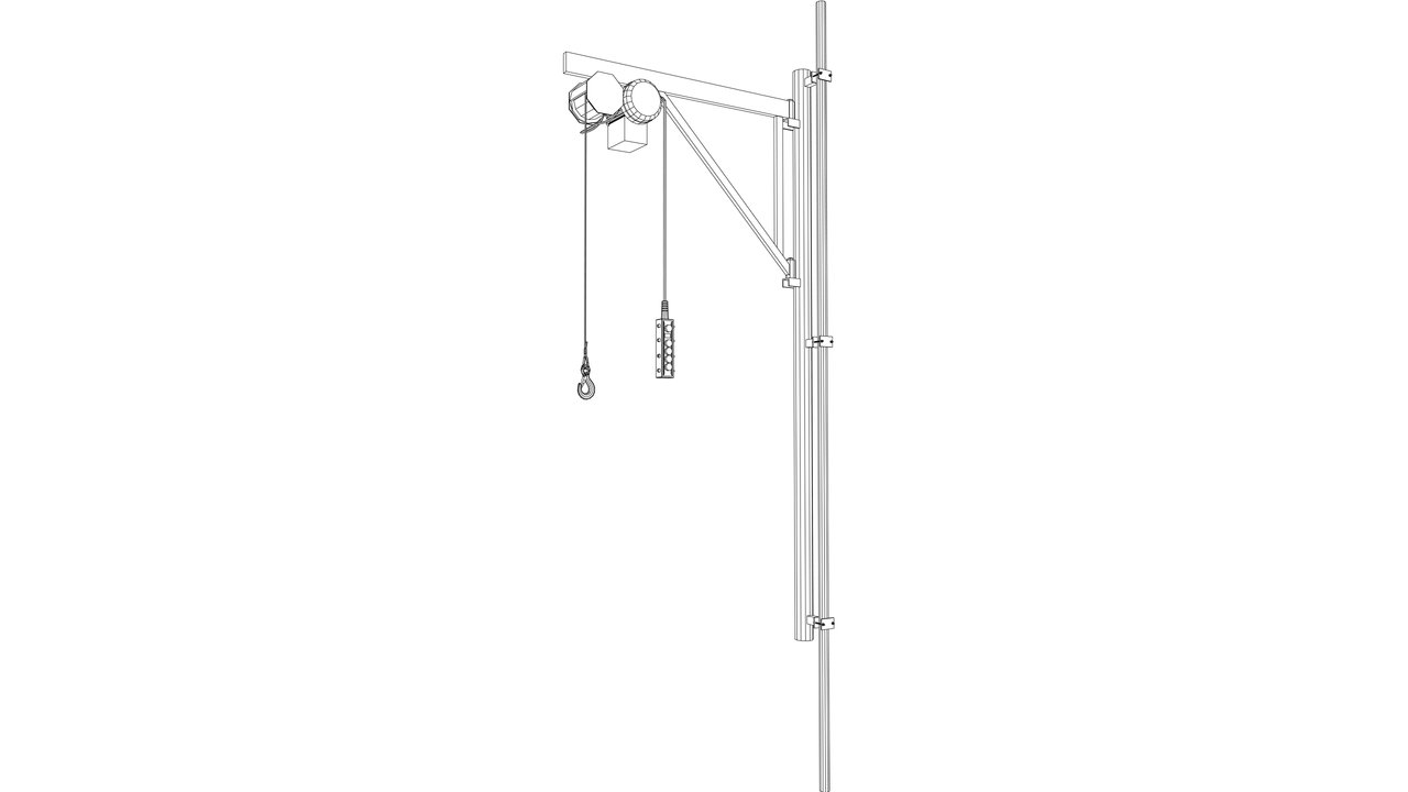Scaffold jib crane