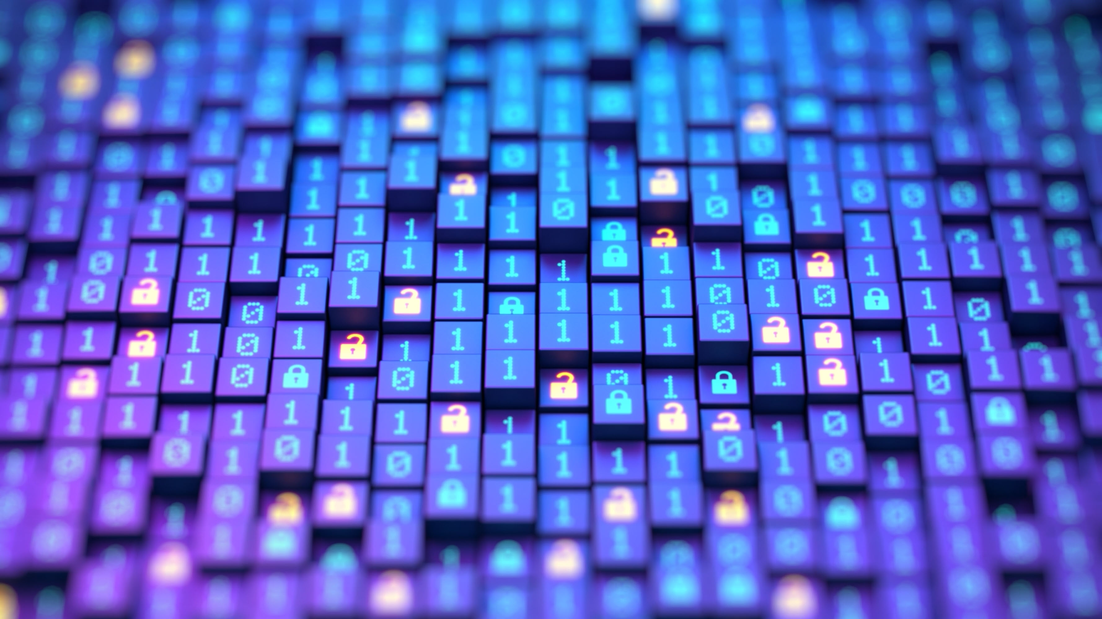 Abstract animated cyber-related icons