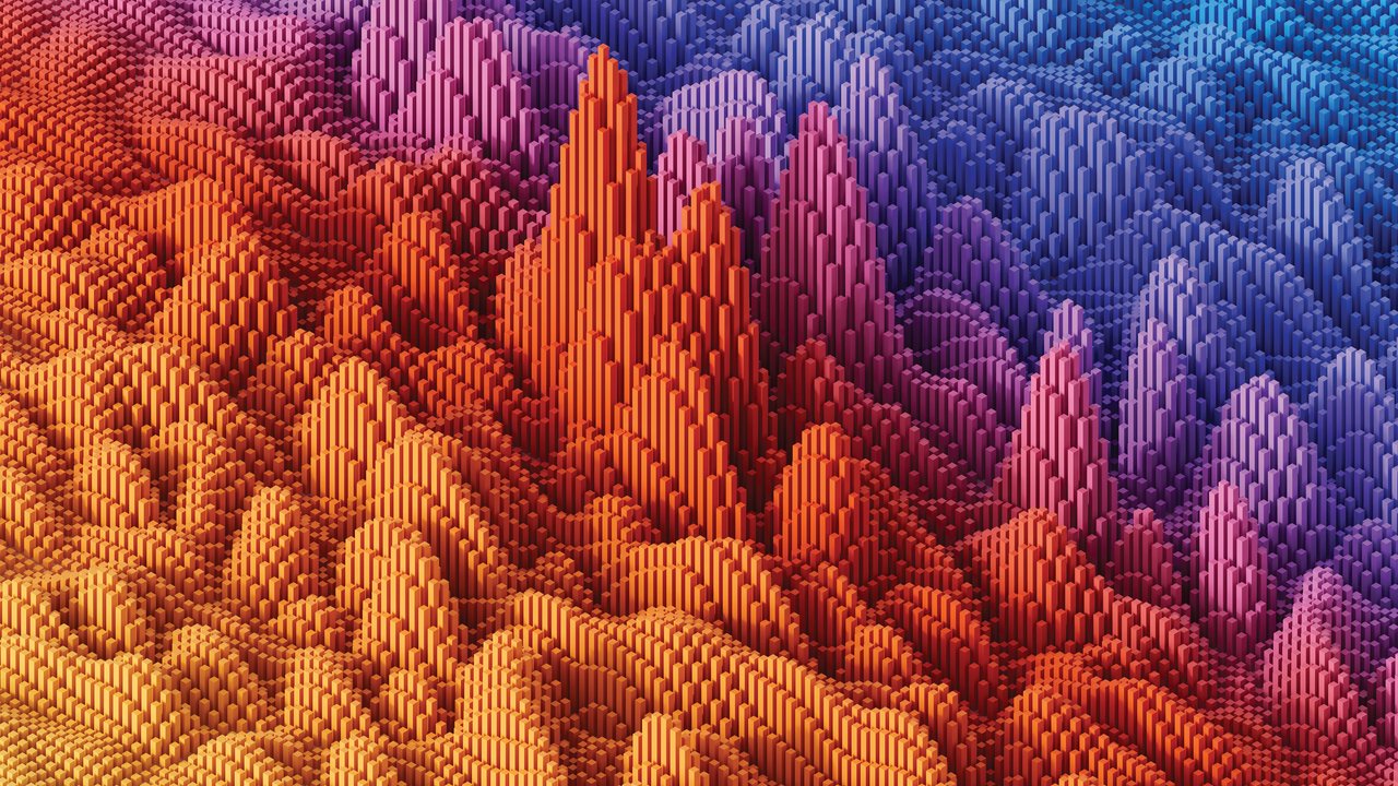 Employment Practices Liability Digitally concept image of multi coloured vertical bars - fintech technology, new banking and investment.