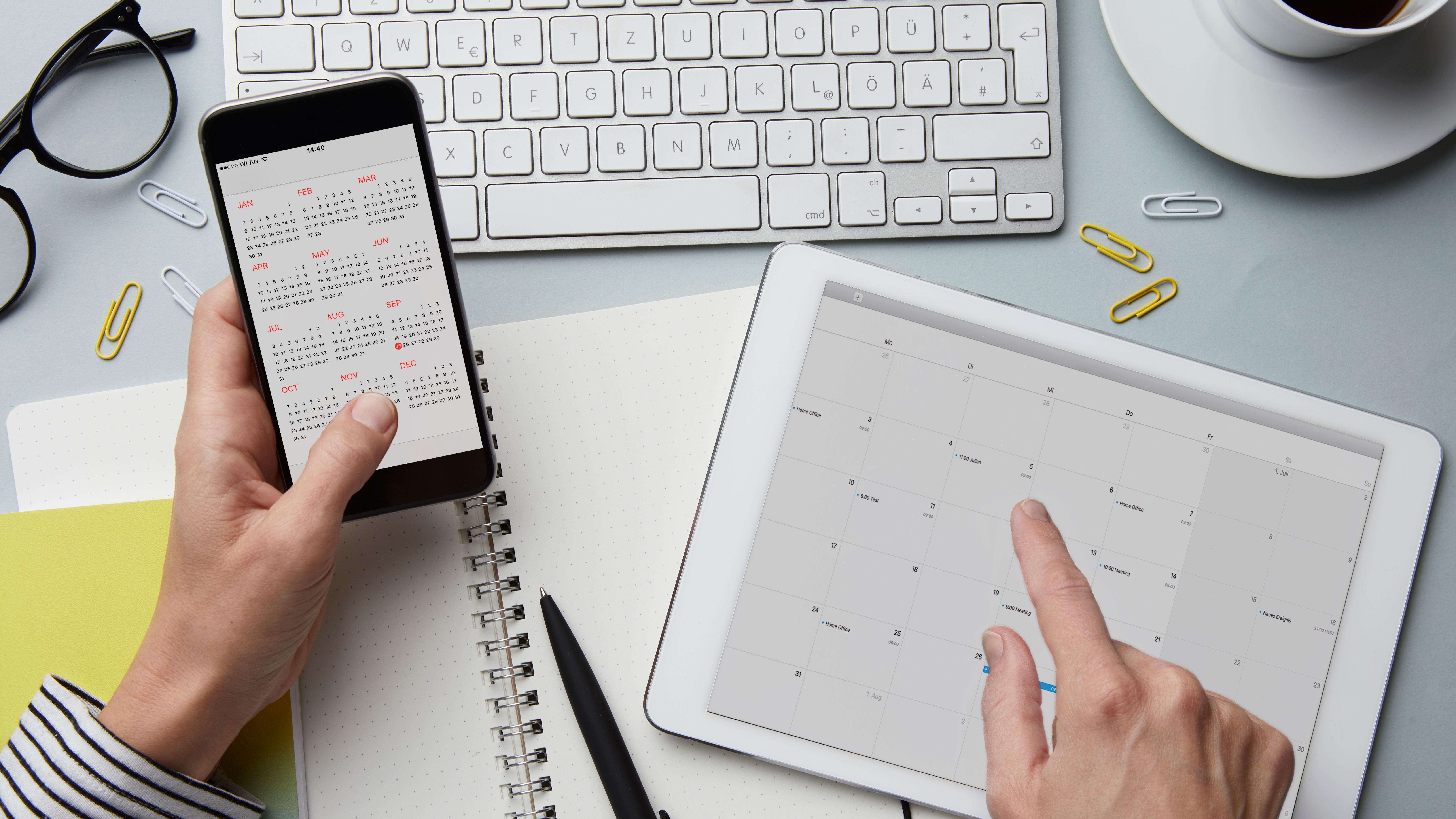 mobile calendar, tablet calendar