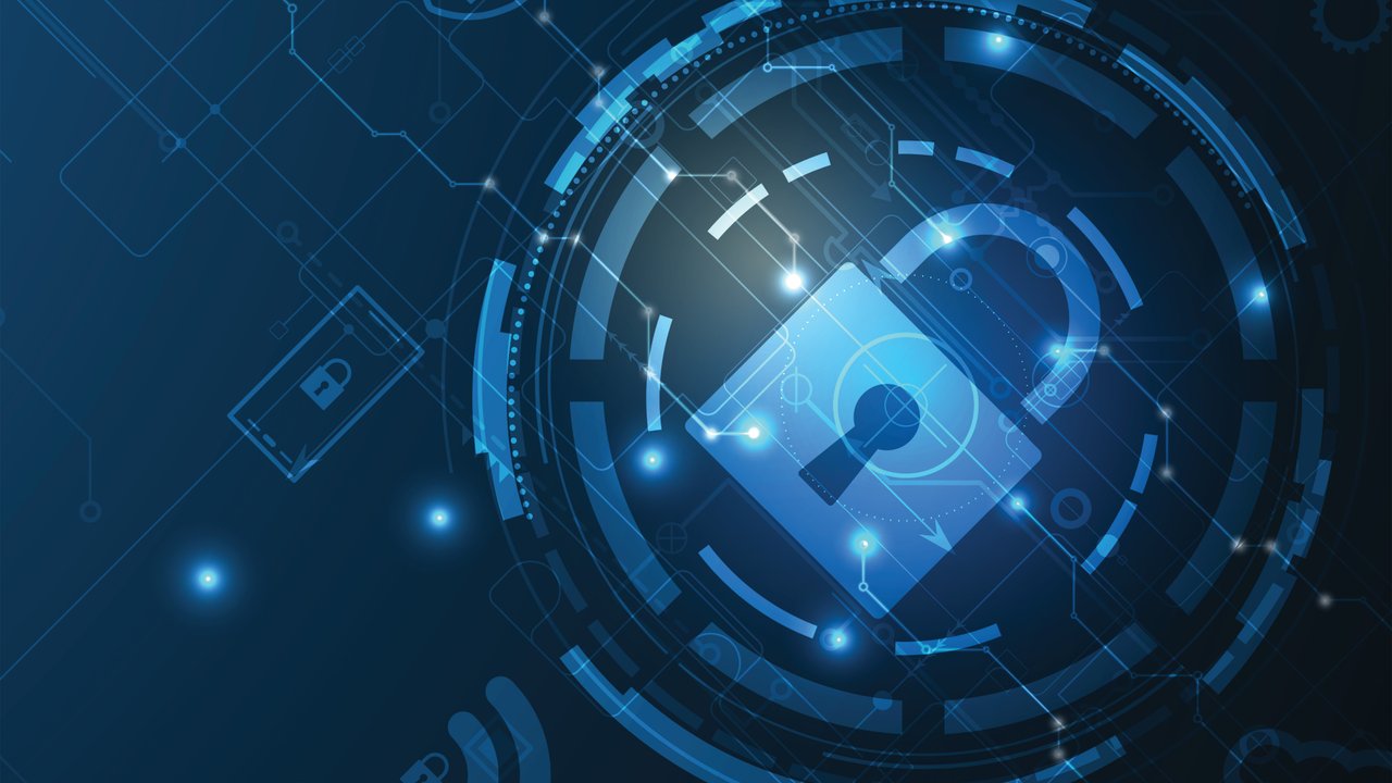 Digital illustration of lock representing cyber security