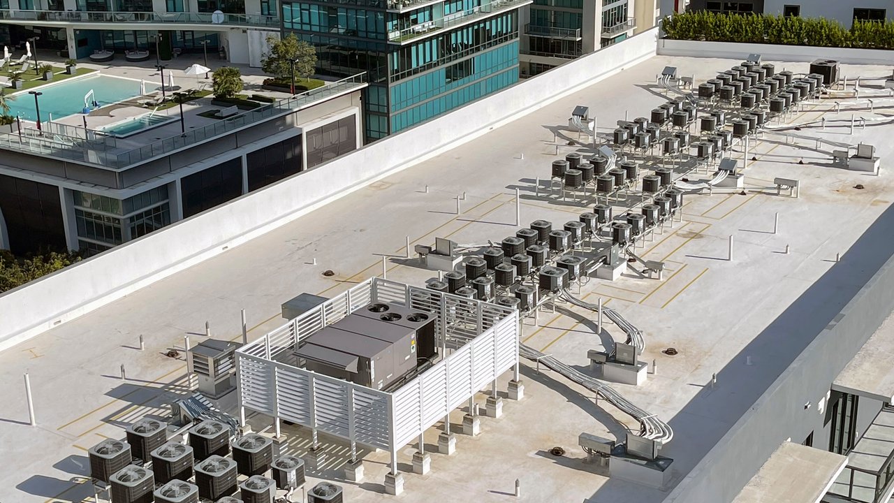 Air conditioning on rooftop.