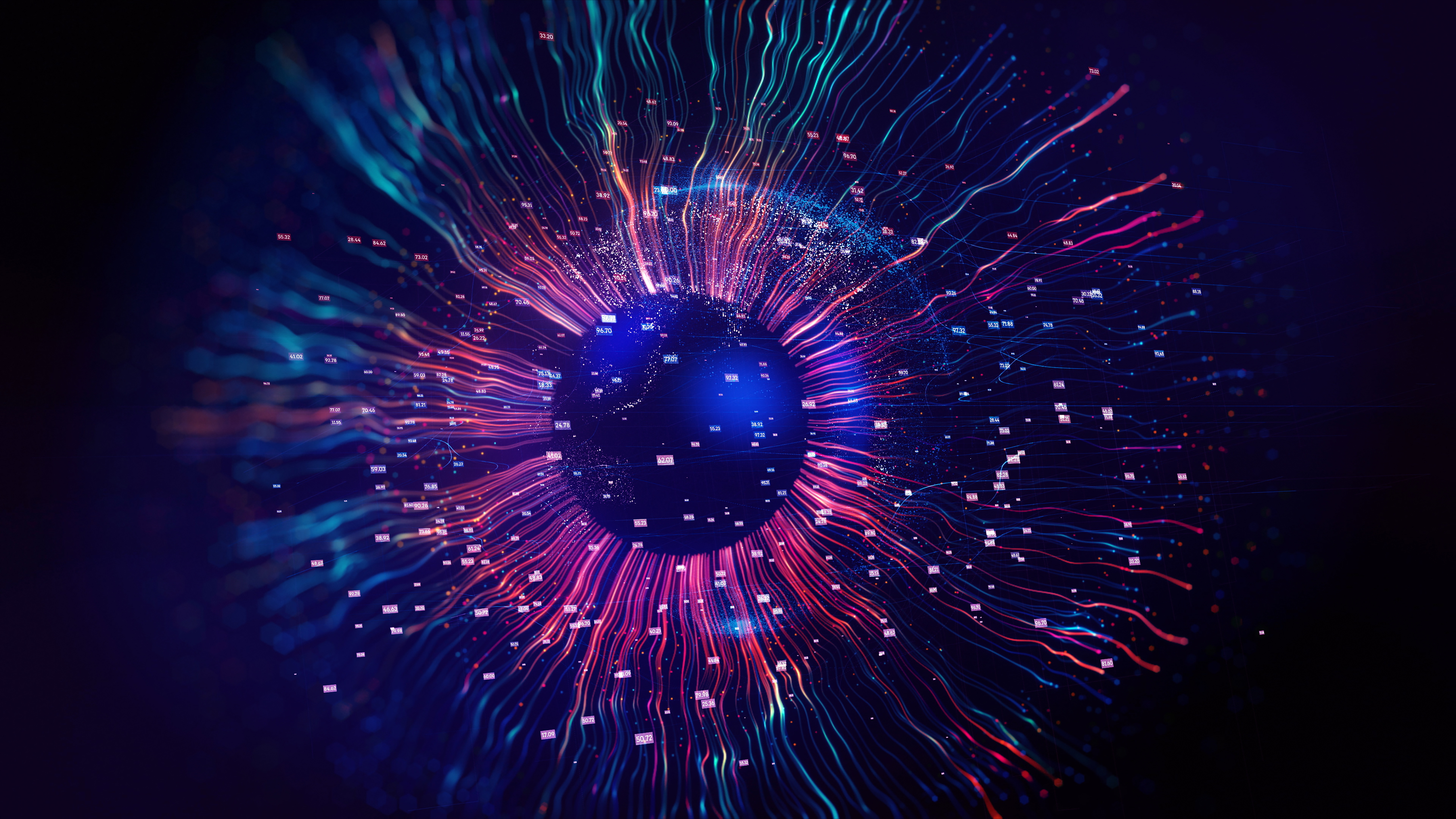 Triple-I and HSB Report Digital Eye Wave Lines Stock Background