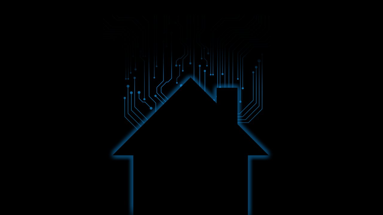 HSB Adds New Cyber Insurance Coverage for Consumers Digital illustration silhouette of home exterior with data lines emanating out from it