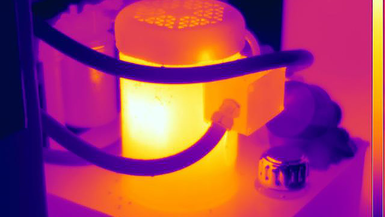 Motor bearing HSB thermography example