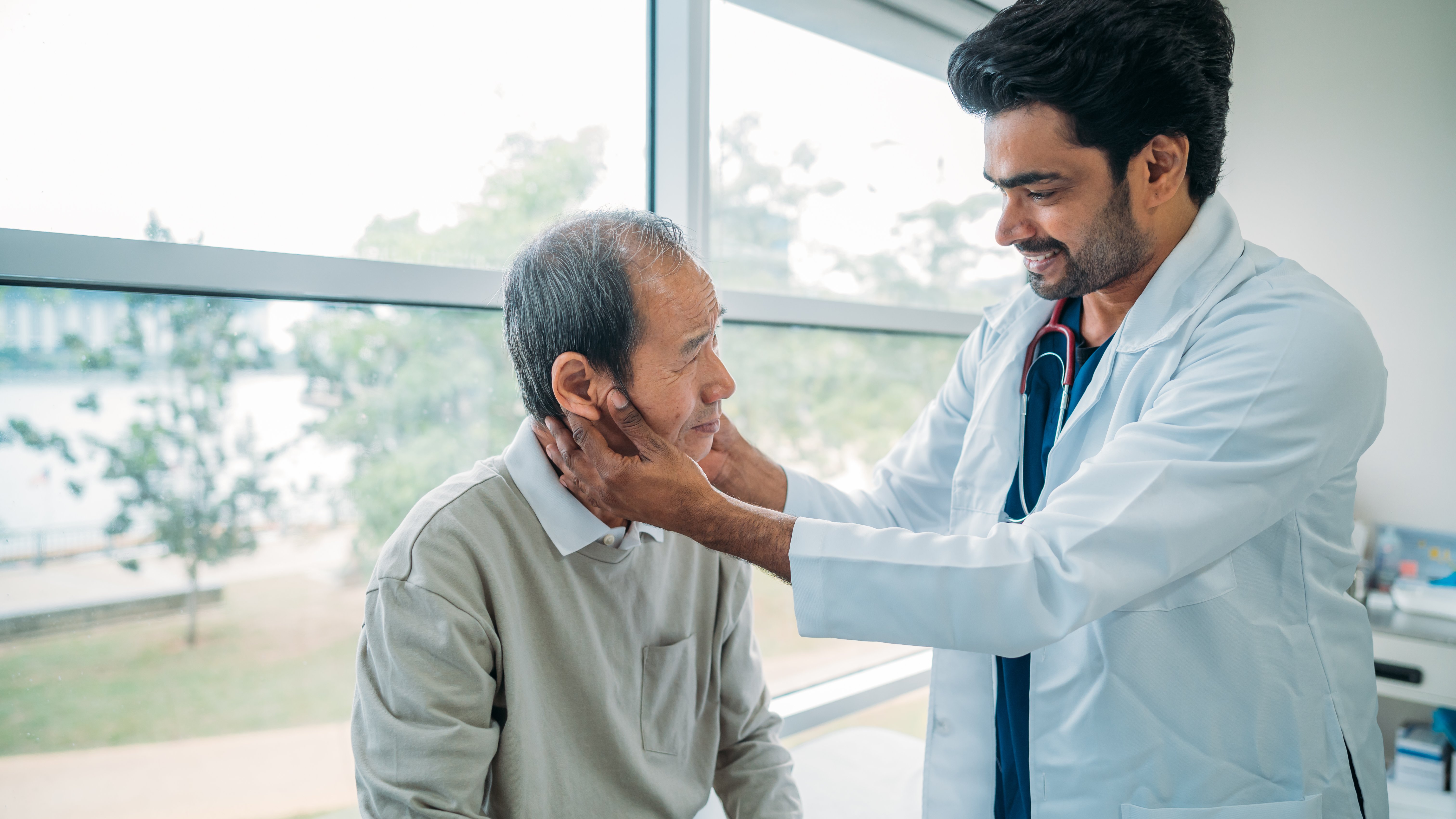 Man at doctor's office