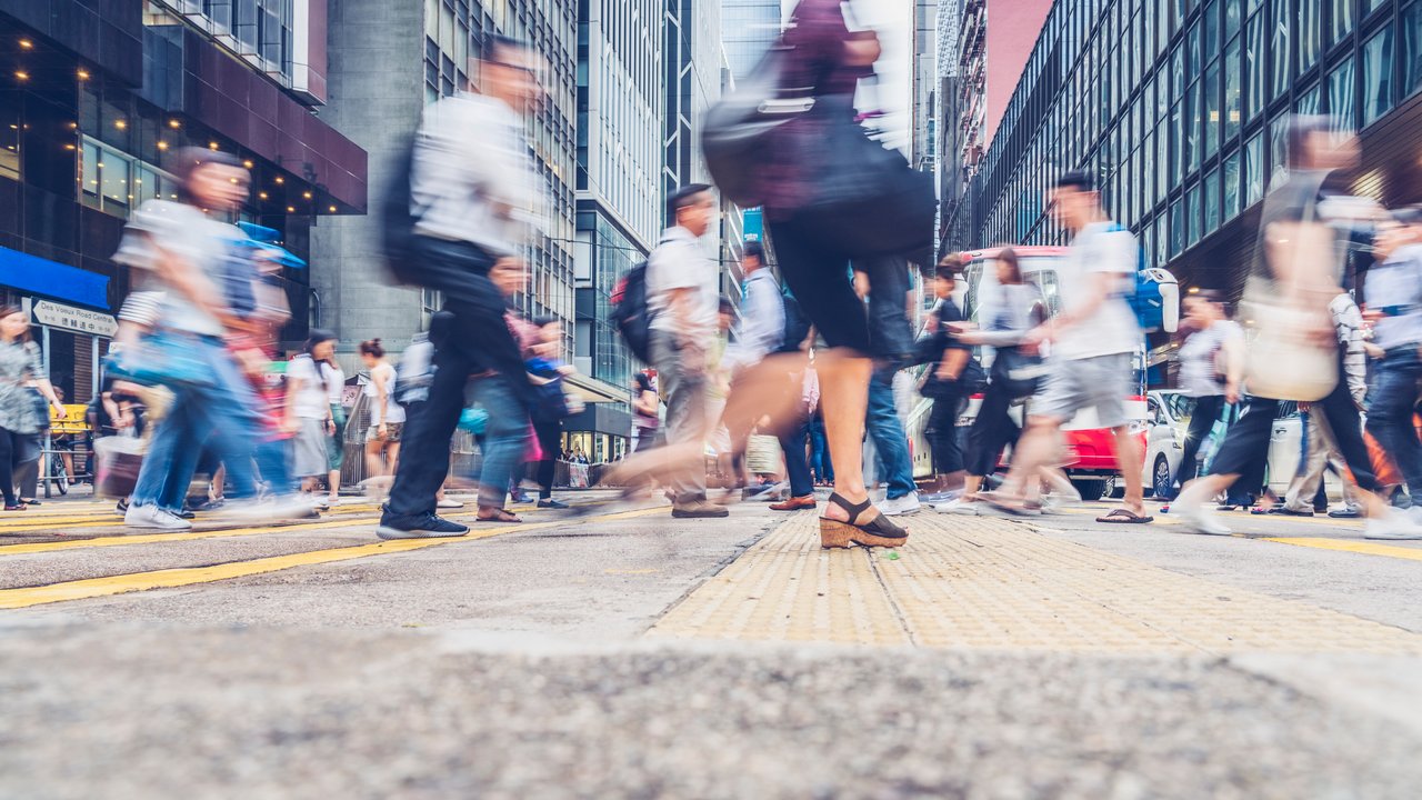 people, crowd, city, movement