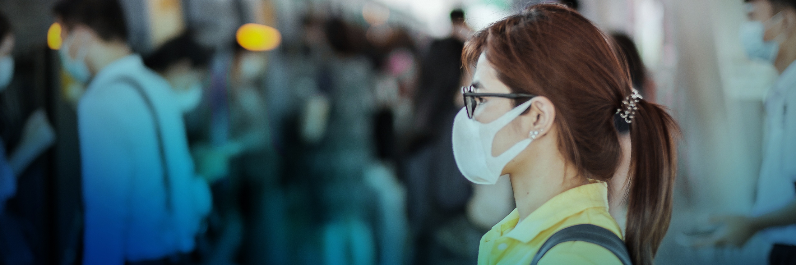 woman wearing protection mask