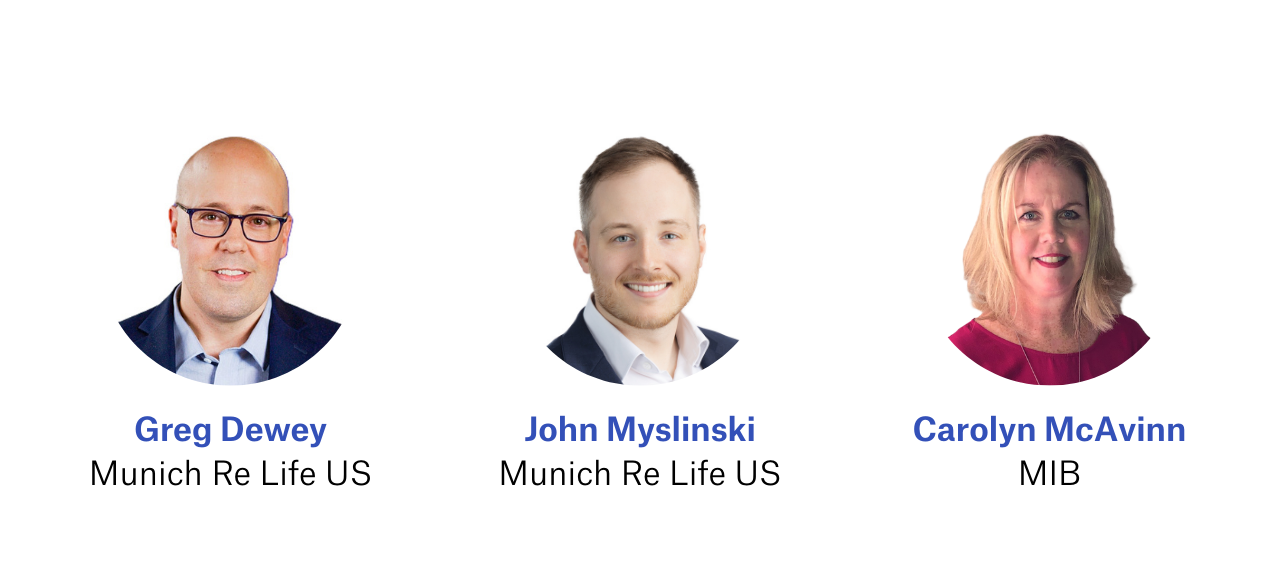 EHR insights with MIB Episode 2 Speaker Headshots of Greg Dewey, John Myslinski, and Carolyn McAlvinn