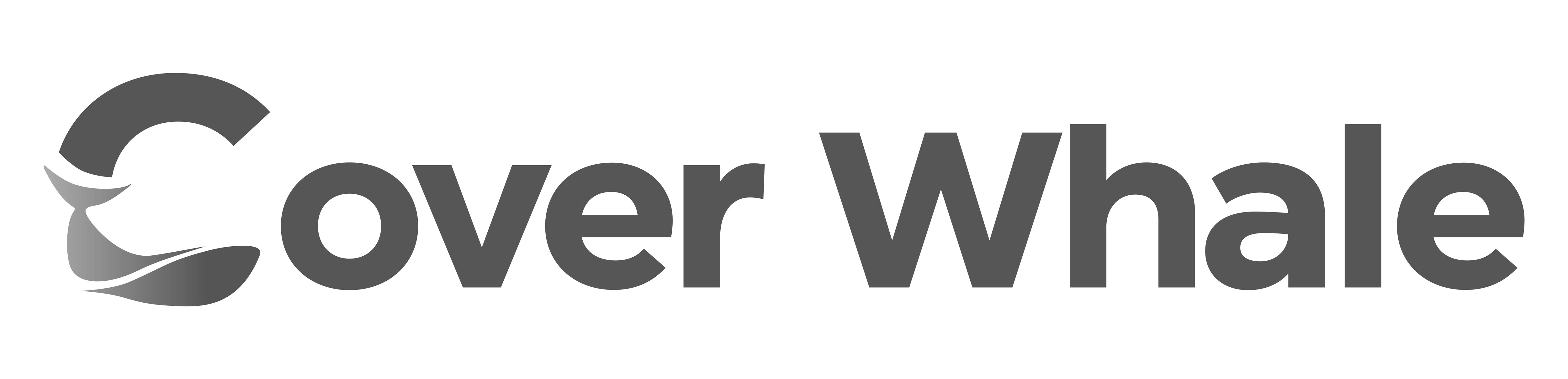 Logo of Cover Whale, featuring a stylized whale and the company name in purple text.
