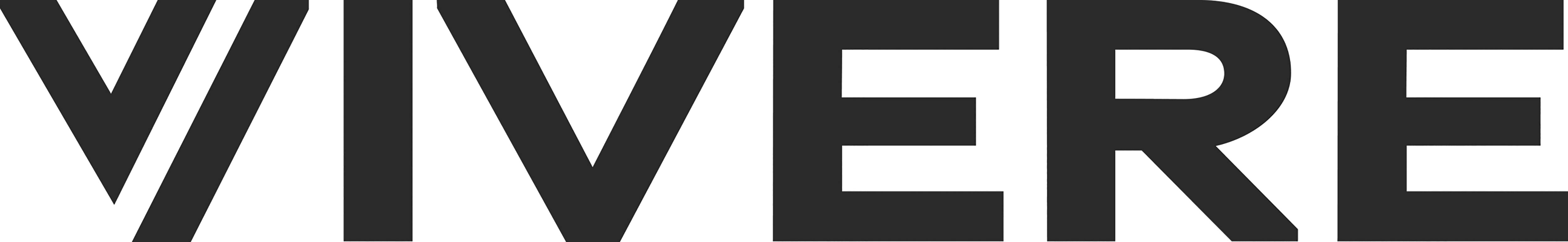 The word "VIVERE" displayed in bold, dark letters on a white background.