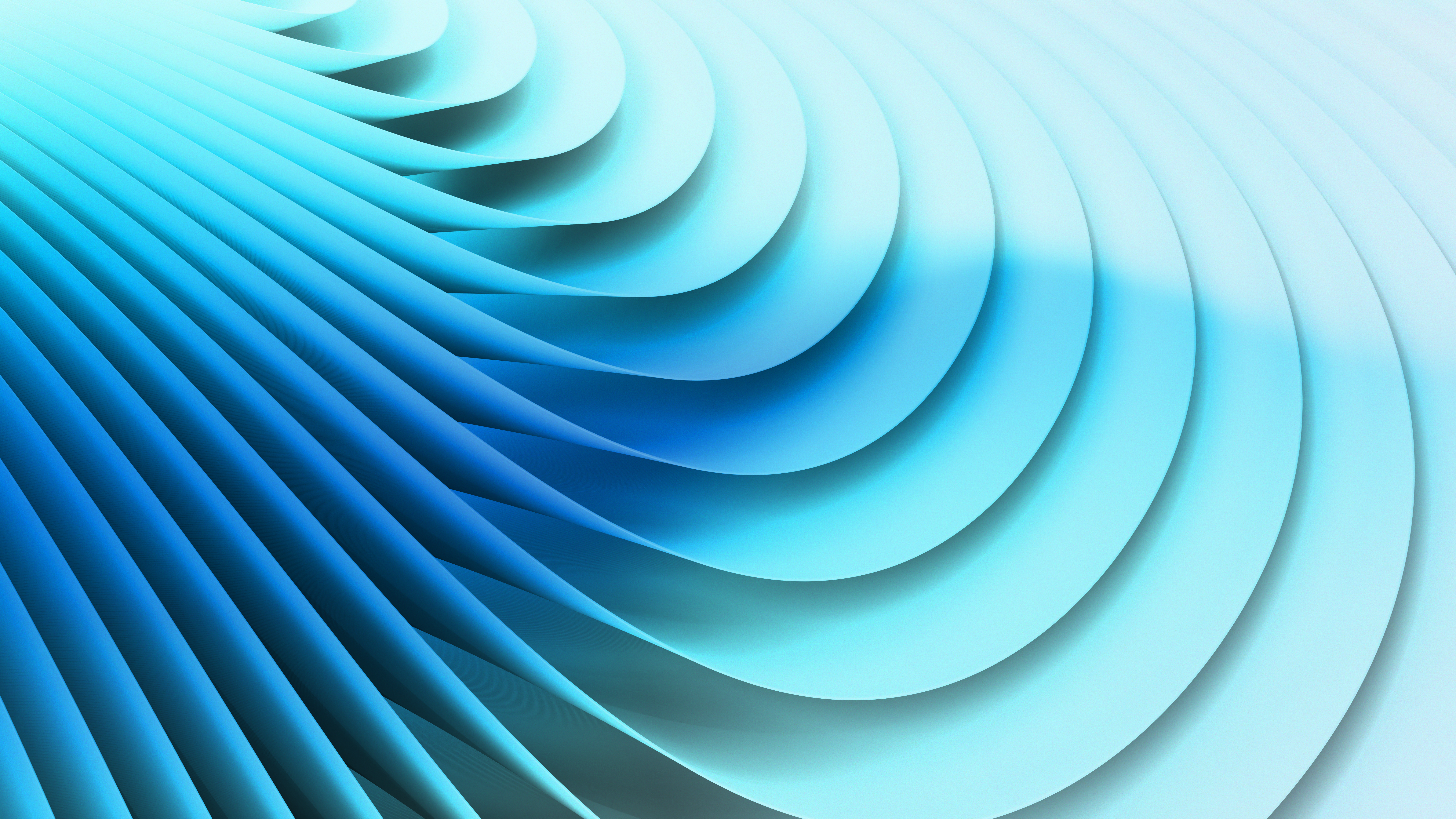 A digital laAbstract design featuring layered blue waves with gradient shading.ndscape with glowing blue and orange dots connected by lines, resembling a network or data visualization.