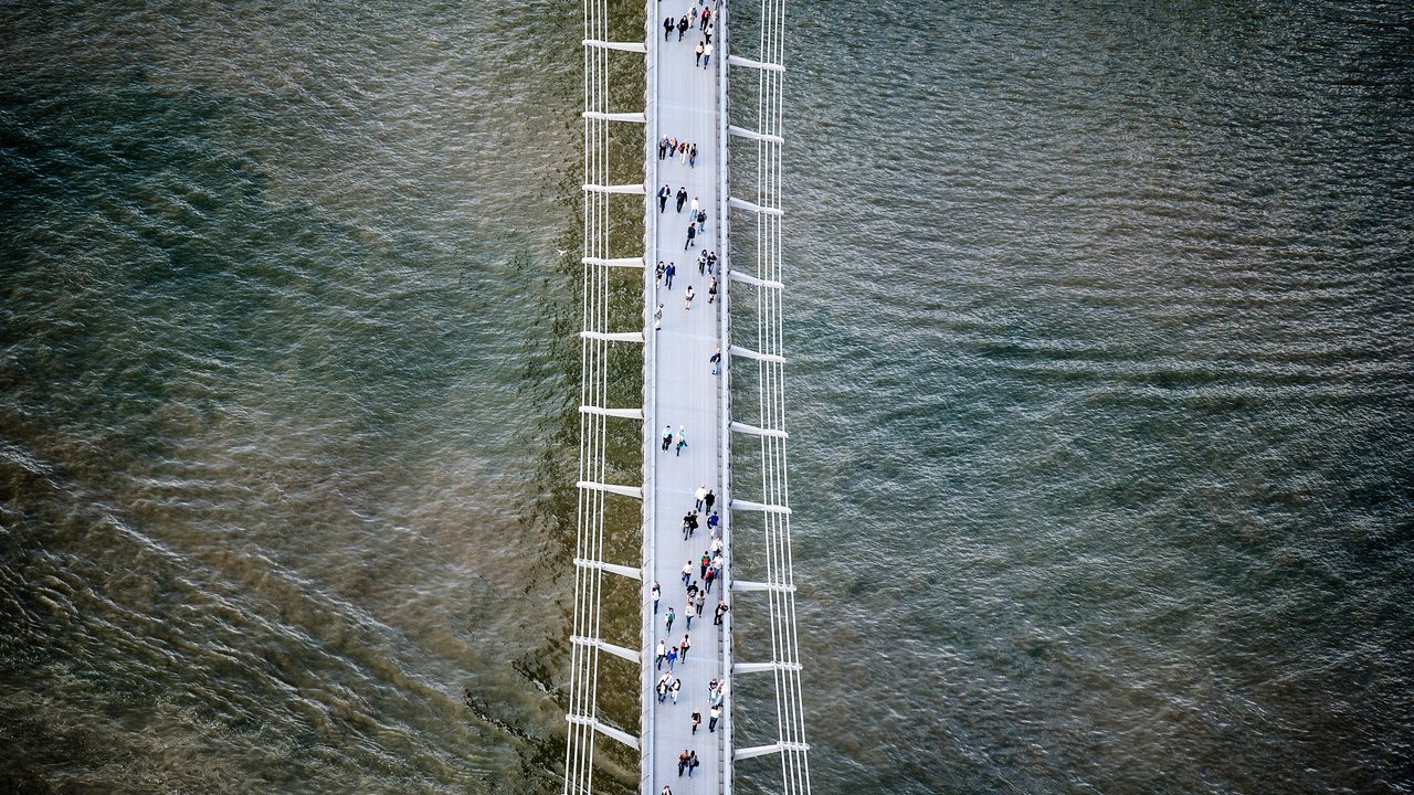 Millennium Bridge over the River Thames