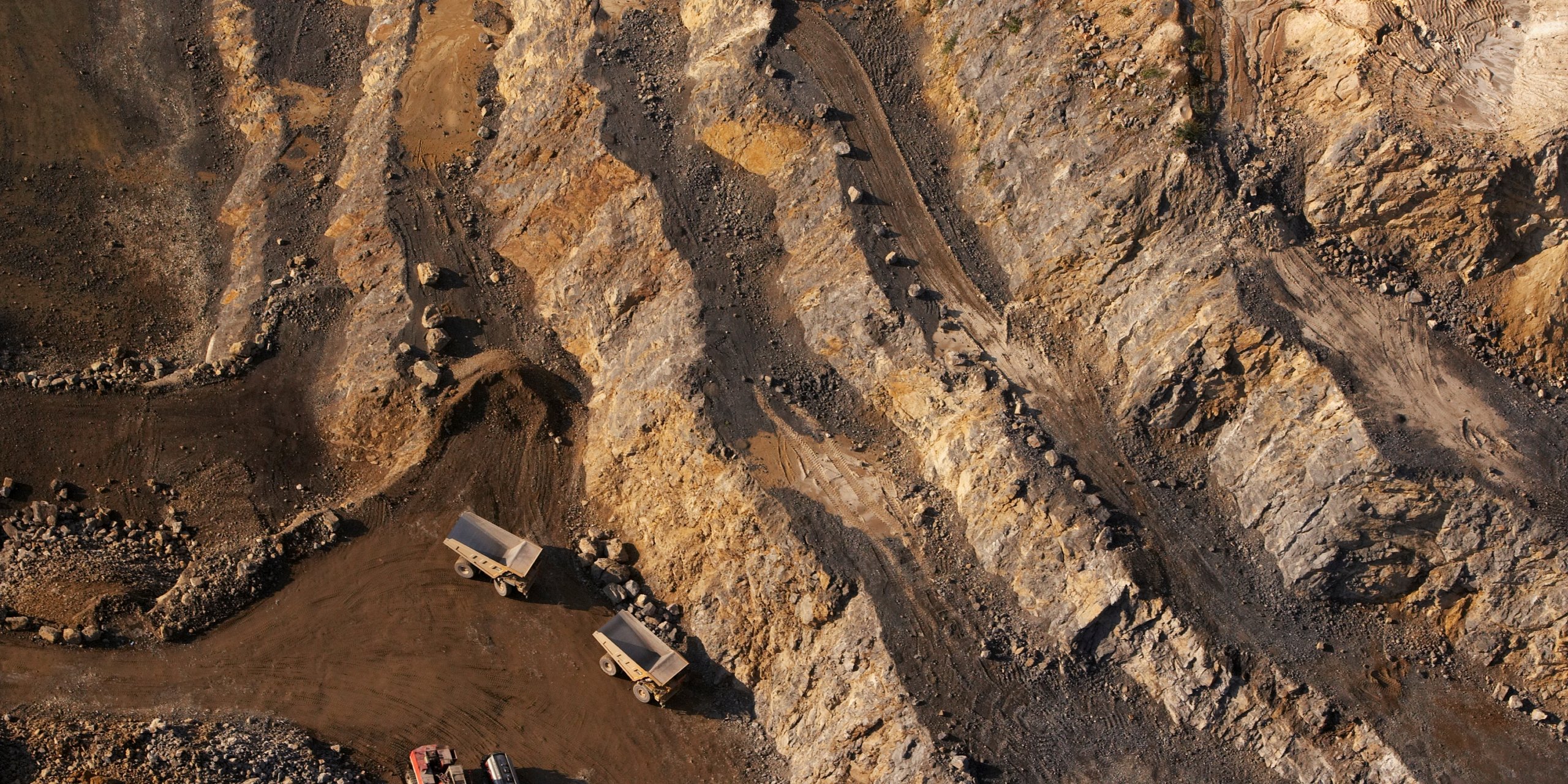 Opencast mining pit --- Image by © George Hammerstein /Corbis