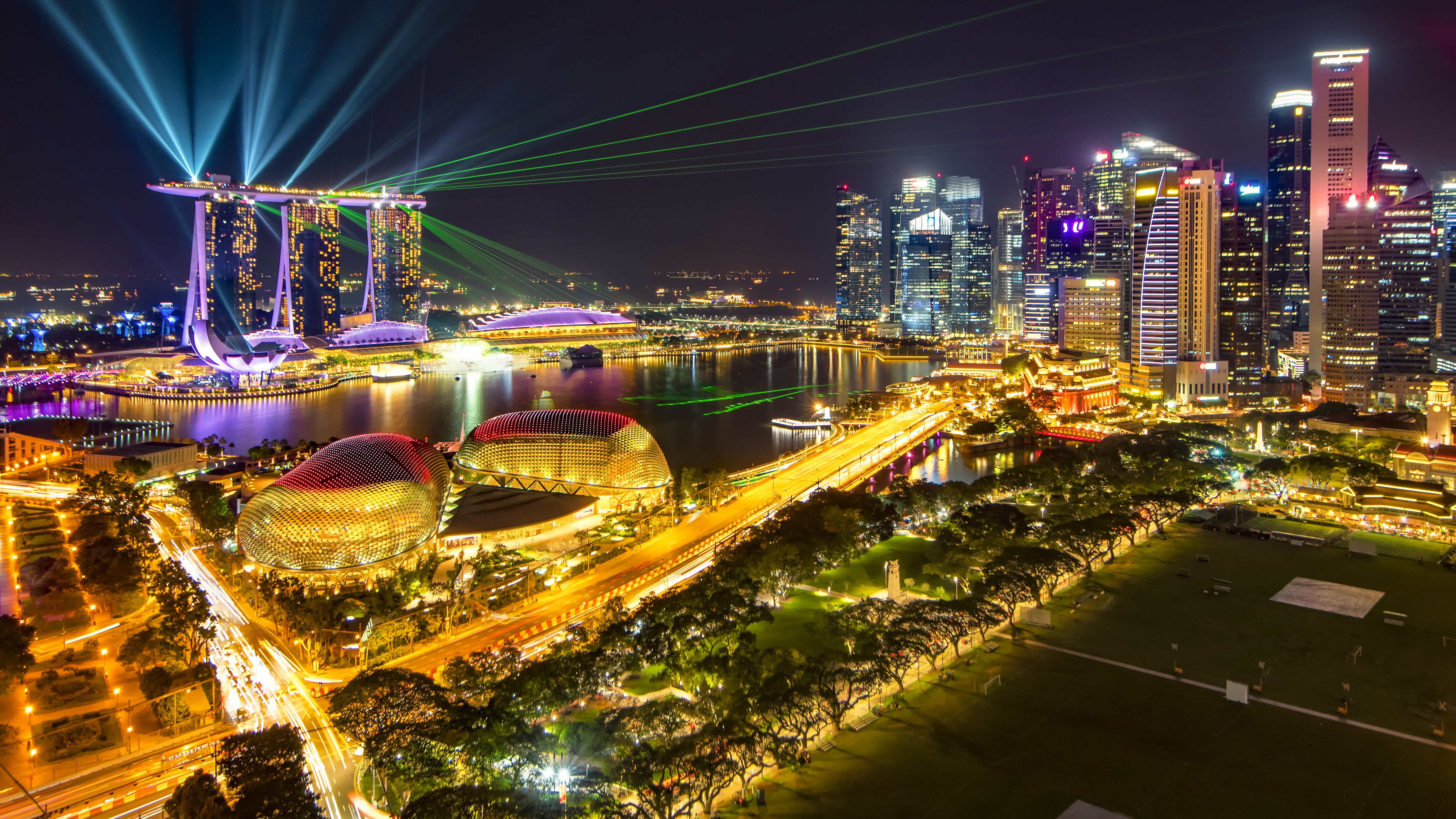 Marina Bay Light Up at Singapore