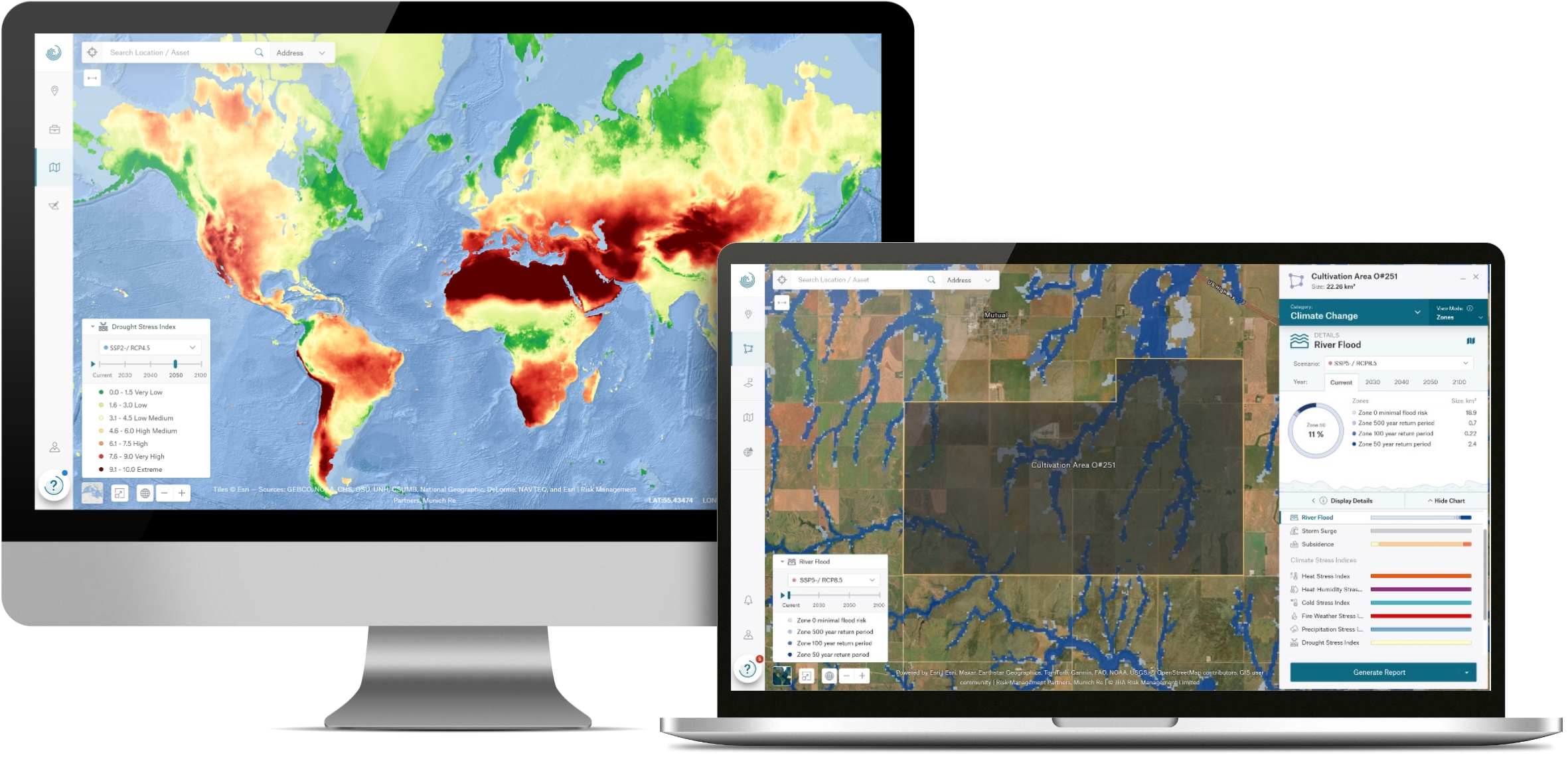 Two screens mockup tropicalnights and waterscarcity