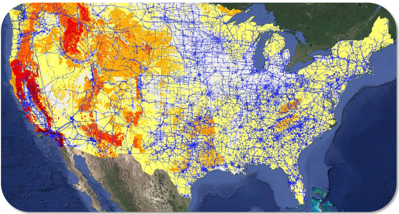 US power grid on Wildfire HD 